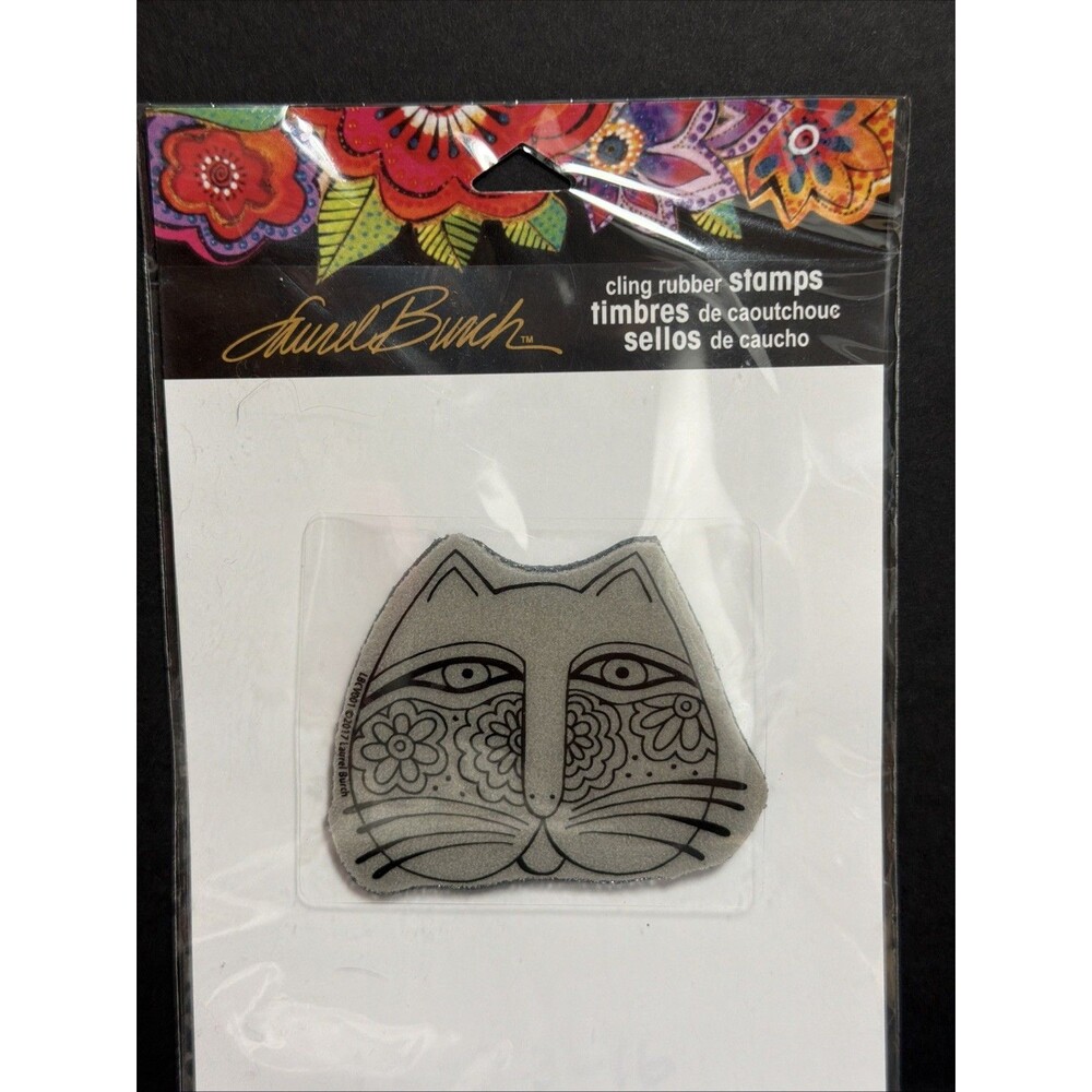 LAUREL BURCH Stampendous Cling Rubber Stamp - Feline Face - Cat Kitty